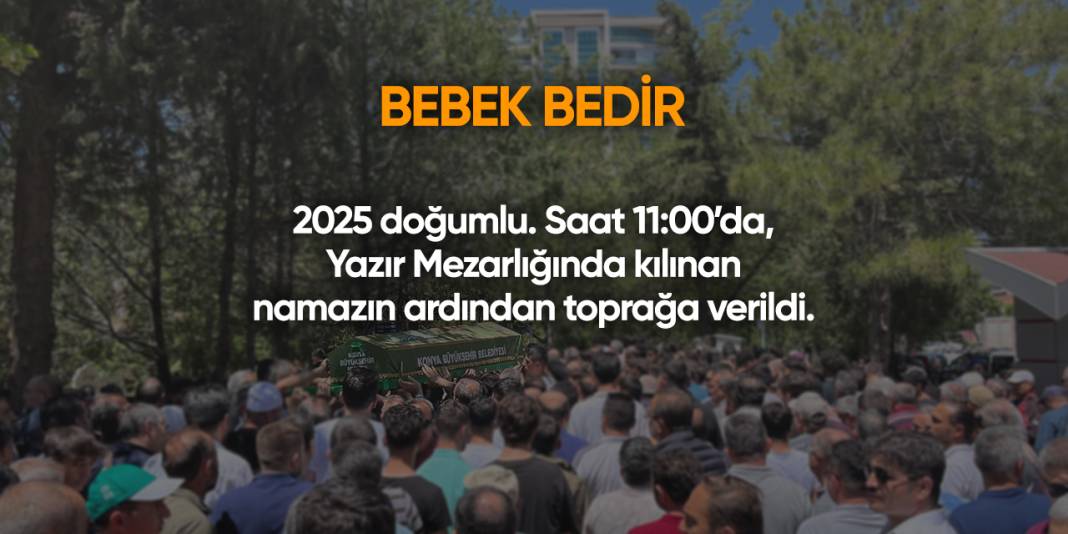 Konya'da bugün vefat edenler | 20 Ocak 2025 13